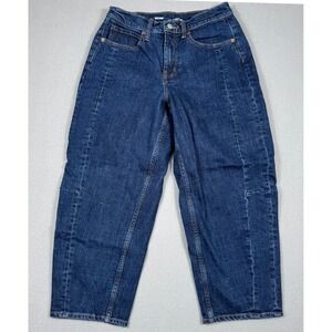 Old Navy High-Rise Wide-Leg Jeans - Dark Blue Denim